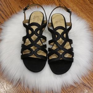 Naturlizer raine black shimmer sandals sz 9